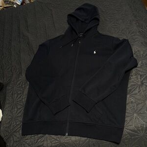 Polo by Ralph Lauren Black Full-Zip Hooded Sweater